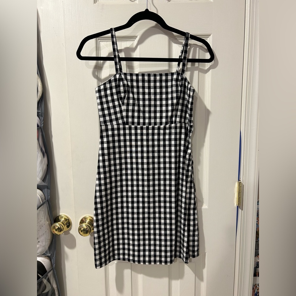 checker design dress